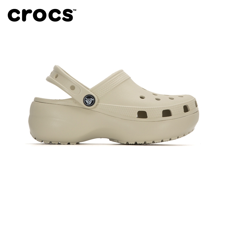 『Crocs 』Costco เตรียมพร้อมจัดส่งสินค้า✈️รองเท้าแตะ Crocs classic platform clog สีขาวส้นสูง4cm รองเท้ากันลื่น