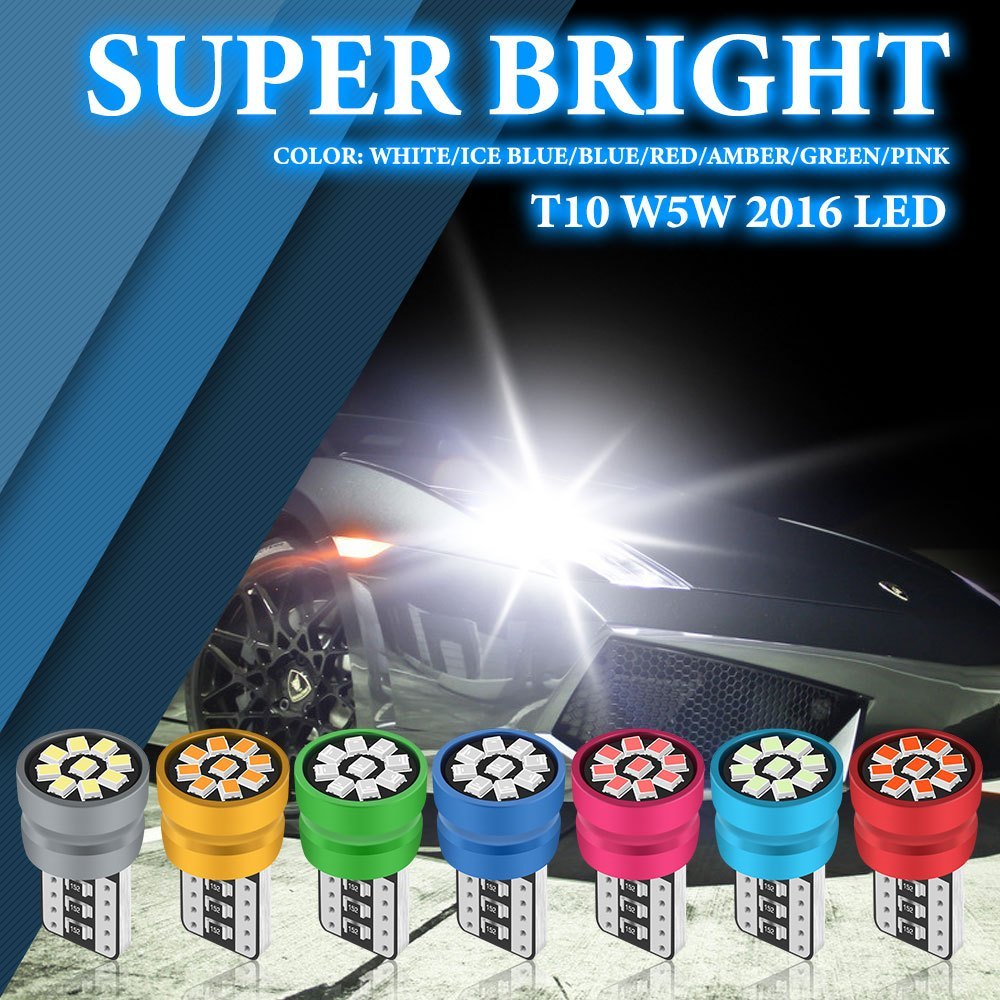 หลอดไฟเลี้ยว LED T10 W5W WY5W 168 194 501 ติดตั้งง่าย 9SMD 2016 สําหรับป้ายทะเบียนรถยนต์ รถจักรยานยน