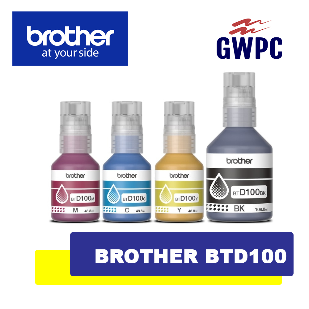 Brother BTD100 Black / Cyan / Magenta / Yellow ของเเท้เเน่นอน