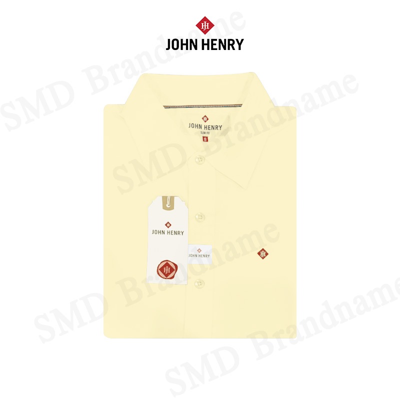 John Henry เสื้อเชิ้ตแขนสั้น รุ่น Men's Short Sleeves Slim Fit Shirt (Beige) Code: JH F324MSSSM55 - รูปที่ 5