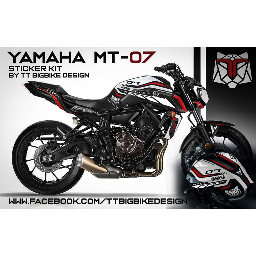 (Mr.AM) ชุดสติ๊กเกอร์ [เกรด Premium] Yamaha MT-07 2017 (07)