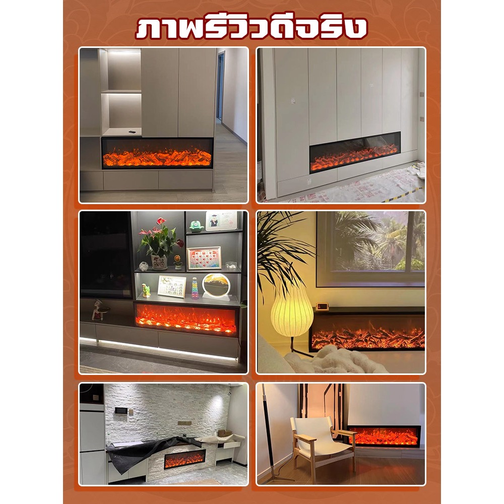 PERDKPAPA โคมไฟเตาผิงปลอม ไฟตกแต่ง เตาผิงไฟ สไตล์ย้อนยุคยุโรปและอเมริกาของแต่งห้อง ตกแต่ง คริสต์มาส - รูปที่ 7