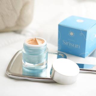 กันแดดแถมพัฟไข่>สิริซัน ซันสกรีน กันแดดหน้าผ่อง Sirisun Sunscreen Cream SPF50 PA++++ 10g.
