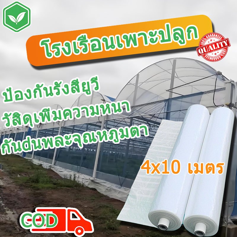 พลาสติกคลุมโรงเรือน พลาสติกโรงเรือน พลาสติกใส พลาสติกPE หนา 200/150/120 ไมครอน