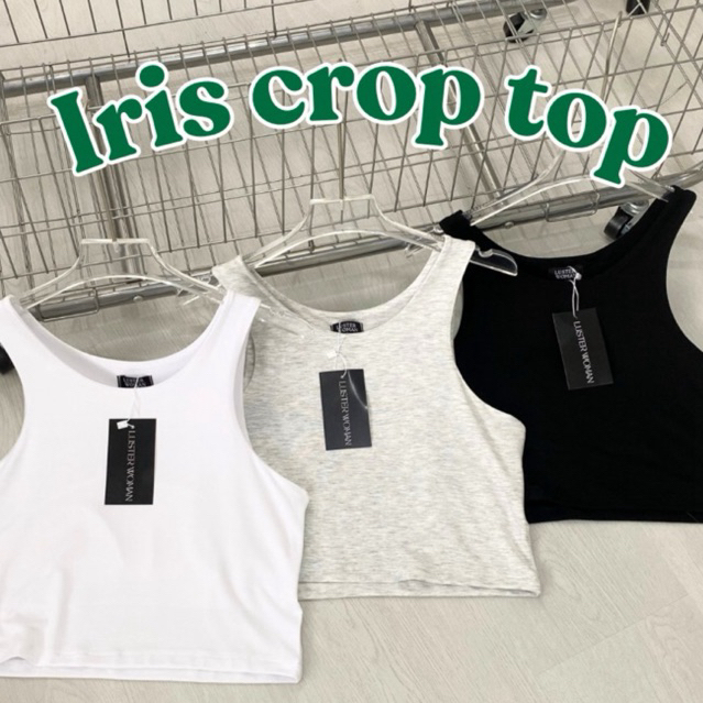 ลดยกร้าน 50%🔥Iris crop top เสื้อครอปกล้าม ผ้ารอย่อน 2 ชั้น ทรงสวย ผ้านุ่ม crop top