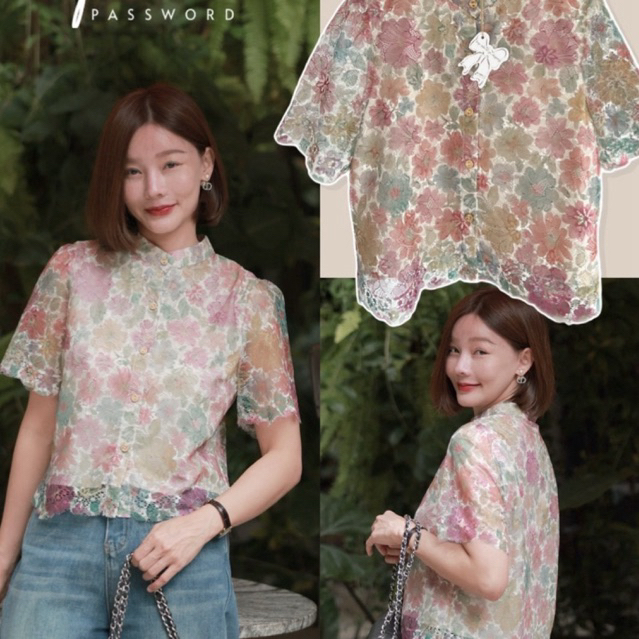 Password 0160 • เสื้อลูกไม้ฝรั่งเศส เนื้อผ้านุ่มนิ่ม