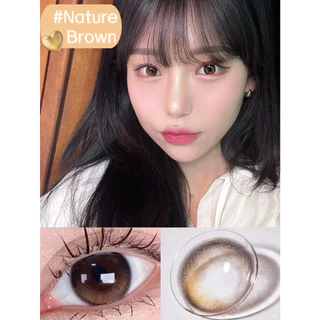 [ซื้อครบ2 คู่ แถมลิปกลอส] Midroo คอนแทก ขยายรูม่านตา คอนแทคเลนส์ Midroo Brown -14.2mm