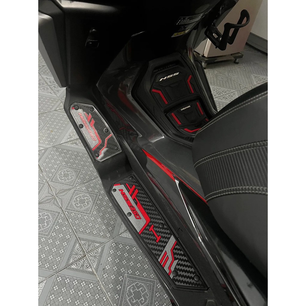 FORZA 350 NSS350 เสื่อเท้ารถจักรยานยนต์ ดีไซน์จับกันลื่น วัสดุยาง กันลื่นสำหรับรถจักรยานยนต์ ฟอร์ซ่า - รูปที่ 3