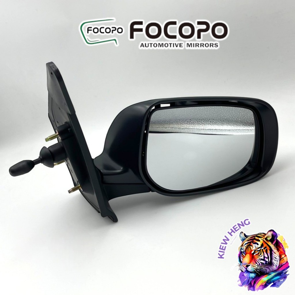 กระจกมองข้าง Toyota Vios ปี 2007 - 2013 สีดำ ธรรมดา ปรับมือโตโยต้า วีออส กระจกวีออส ยี่ห้อ FOCOPO