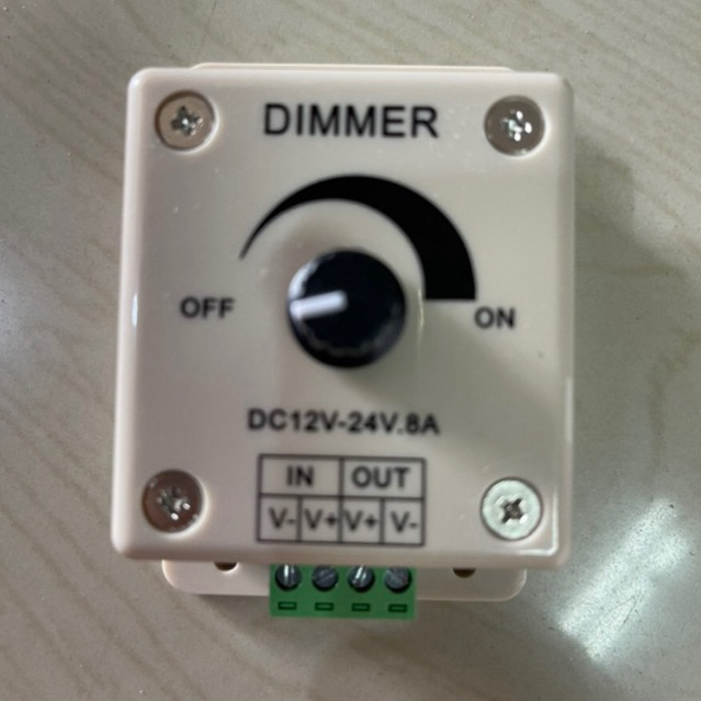 สวิตช์หรี่ ตัวหรี่ไฟ สำหรับ LED  12-24VDC 8A. ดิมเมอร์ Adjustable LED Dimmer Switch