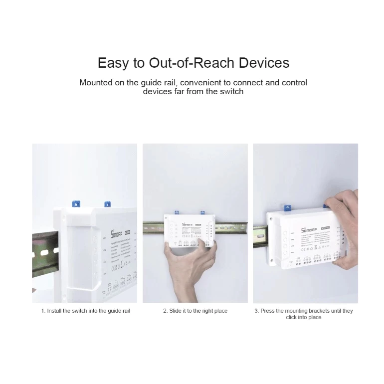 Sonoff 4CH PRO R3 สวิตช์ Wi-Fi สามารถควบคุมเปิดปิด ตั้งเวลาผ่านสมาร์ทโฟน รองรับรีโมท 433MHZ thumbnail 7
