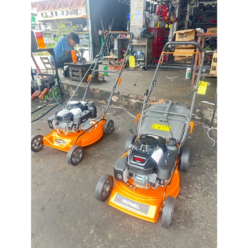 เครื่องตัดหญ้า/รถเข็นตัดหญ้าเครื่องยนต์ Honda GXV160 5.5 แรงม้าโครง ROWELรุ่น CJ18TSWD55 เครื่องตัดห
