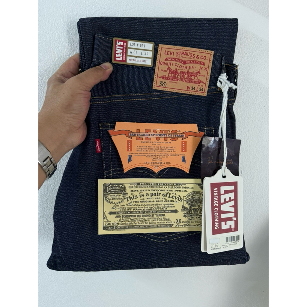 Levi’s 501 xx bigE ริมแดง LVC 1966 made in Japan Size 34/34(ขนาดจริงดูตรงรายละเอียดสินค้า)