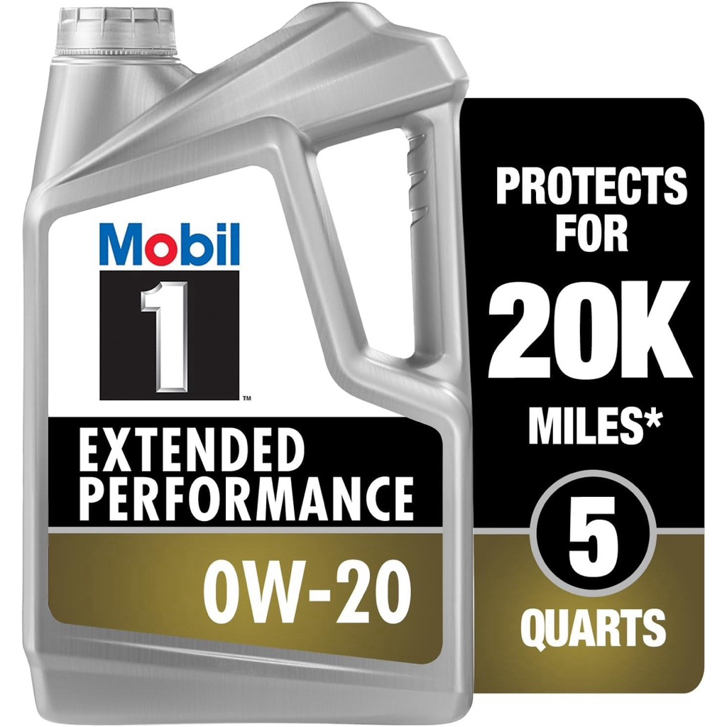 Mobil 1 Extended Performance Full Synthetic Motor Oil 0W-20, 5 Quart