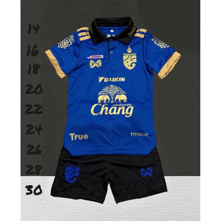 ชุดฟุตบอลชุดกีฬาเด็กเสื้อพร้อมกางเกงผ้านิ่มเย็นใส่สบาย