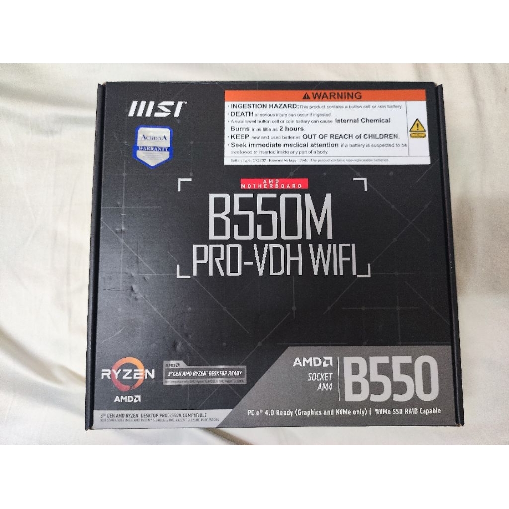 Mainboard AM4 MSI B550M PRO VDH WIFI มือสอง ประกันเหลือ 08/2570