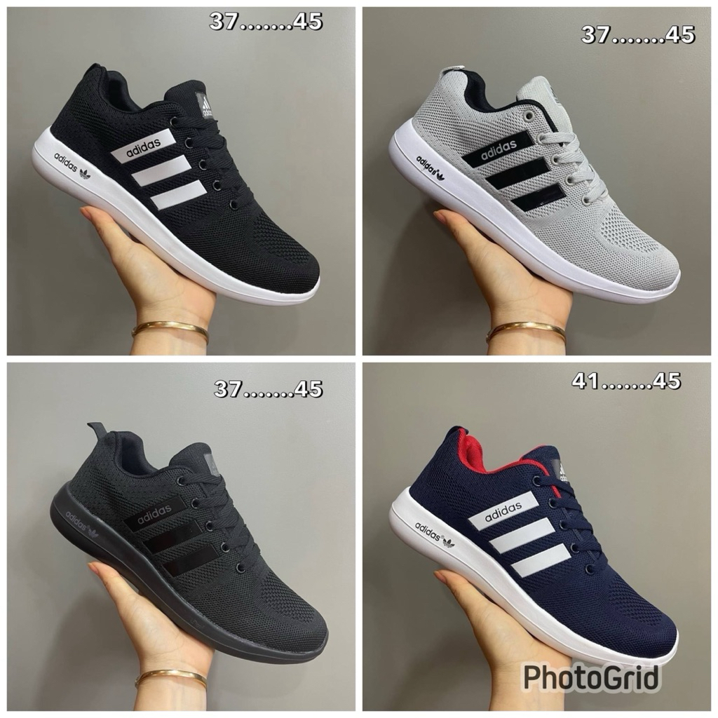 🎉รองเท้าผ้าใบ  (อาดิดาส)ผู้หญิงและชาย ไซส์ 37 ถึง 45 สินค้า เบาดีใส่สบายพร้อมส่งทุกวันค่ะ