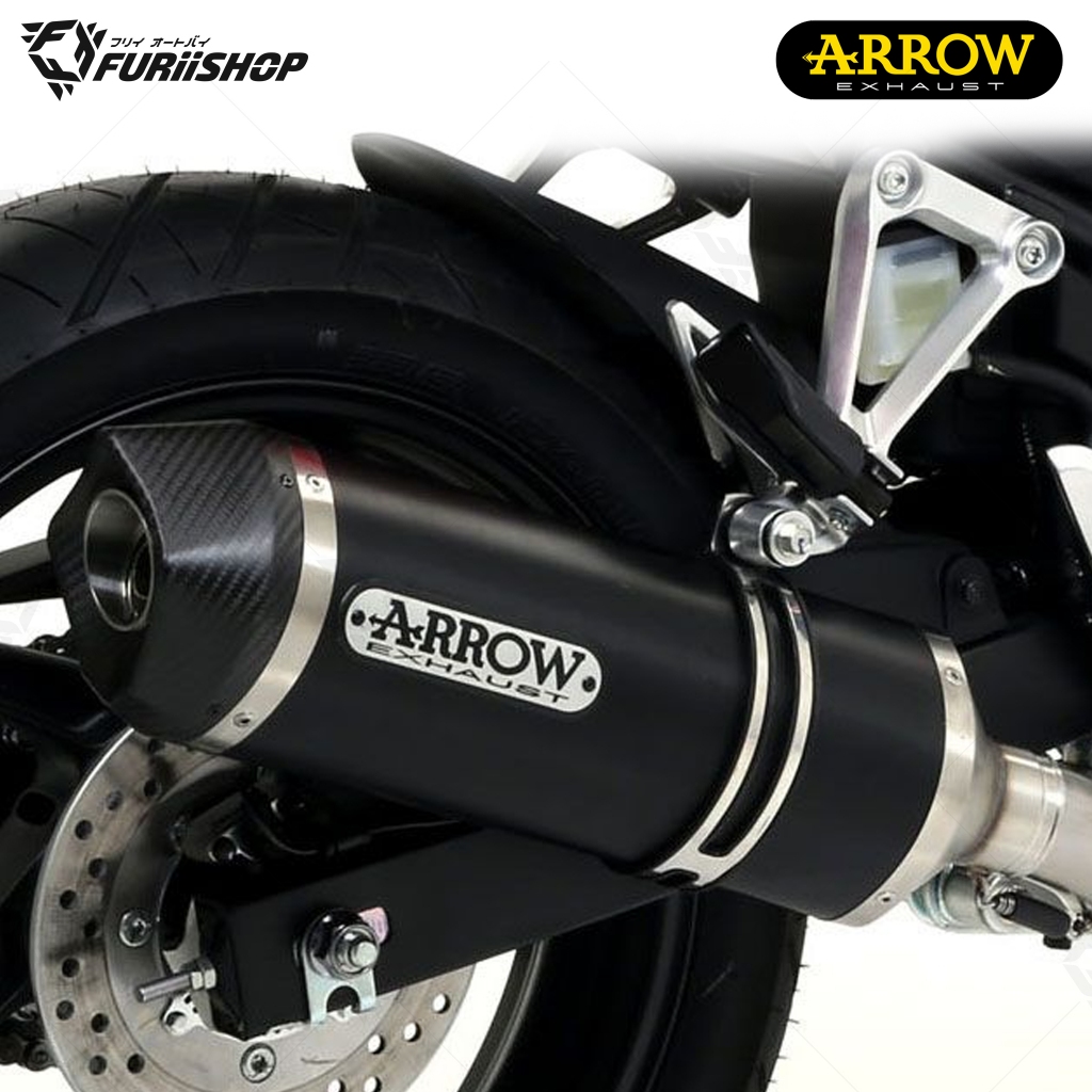 ท่อสูตร/ท่อแต่ง/ท่อไอเสีย Arrow Slip on Dark-Carbon  : for Honda Forza750 2025