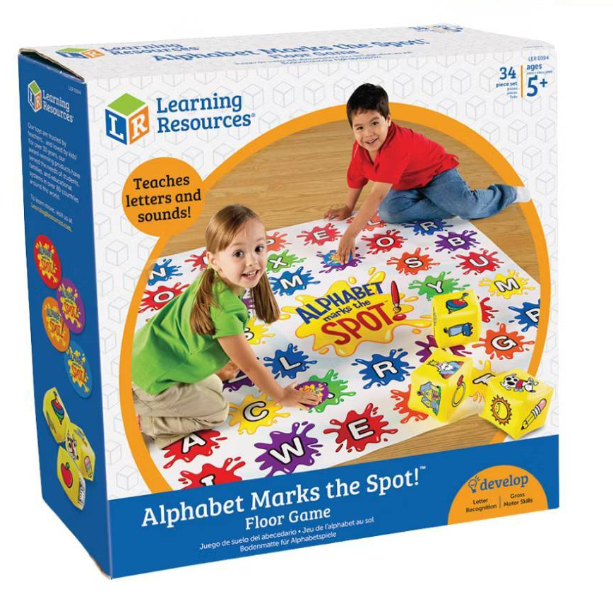 Learning Resources - ALPHABET MARKS THE SPOT FLOOR MAT เกมเรียนรู้พยัญชนะภาษาอังกฤษการออกเสียงและการ
