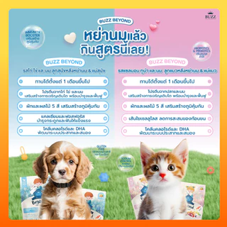 Buzz Beyond บัซซ์ บียอนด์ บัส อาหารแมว แมวโต แมวเด็ก ลูกแมว กลูเตนฟรี มีพรีโพรไบโอติกส์ บำรุงขน 1 กิโล
