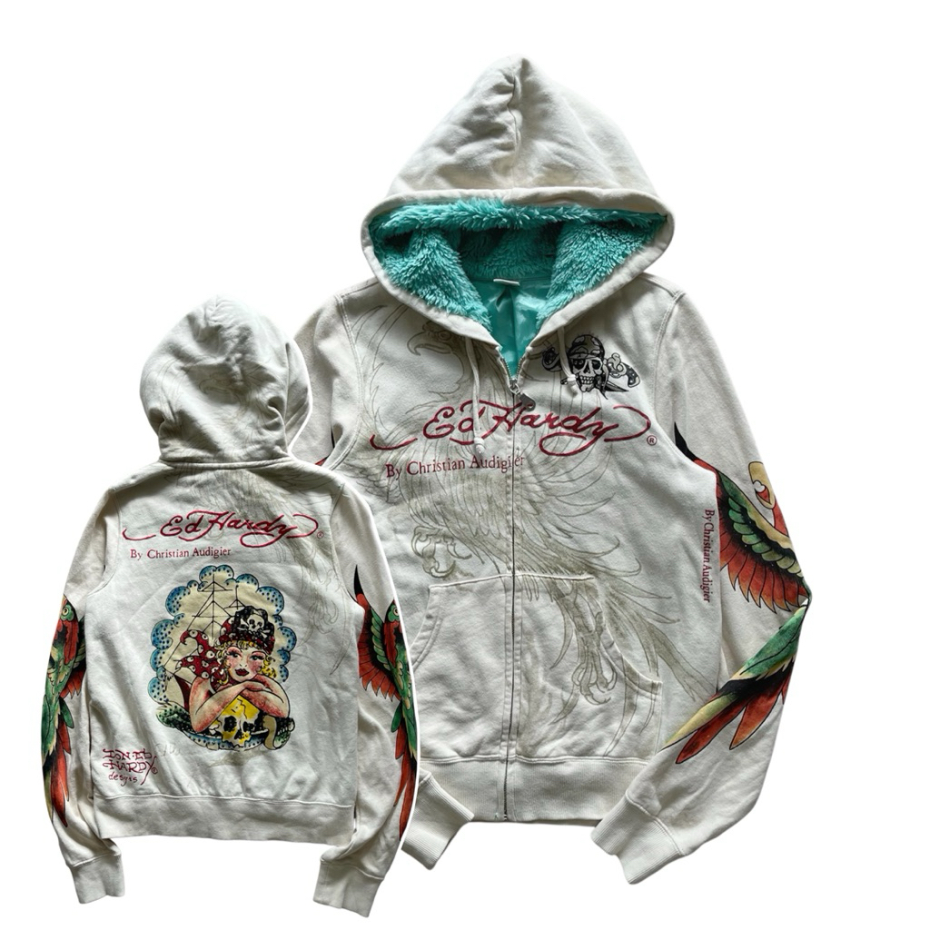 Ed hardy hoodie (มือสอง)