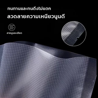ส่งฟรี 🆓 ถุงสูญญากาศ ลายนูน (แพ็คละ 100 ใบ) ถุงซีลสูญญากาศลายนูน ถุงน้ำจิ้ม