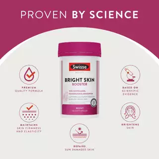 Swisse Beauty Bright Skin Booster บูสเตอร์ผิวใส ขาว ดูอ่อนเยาว์ 120 ซอฟต์แคปซูล [ระยะเวลาส่ง: 5-10 วัน](EXP:02 2028)