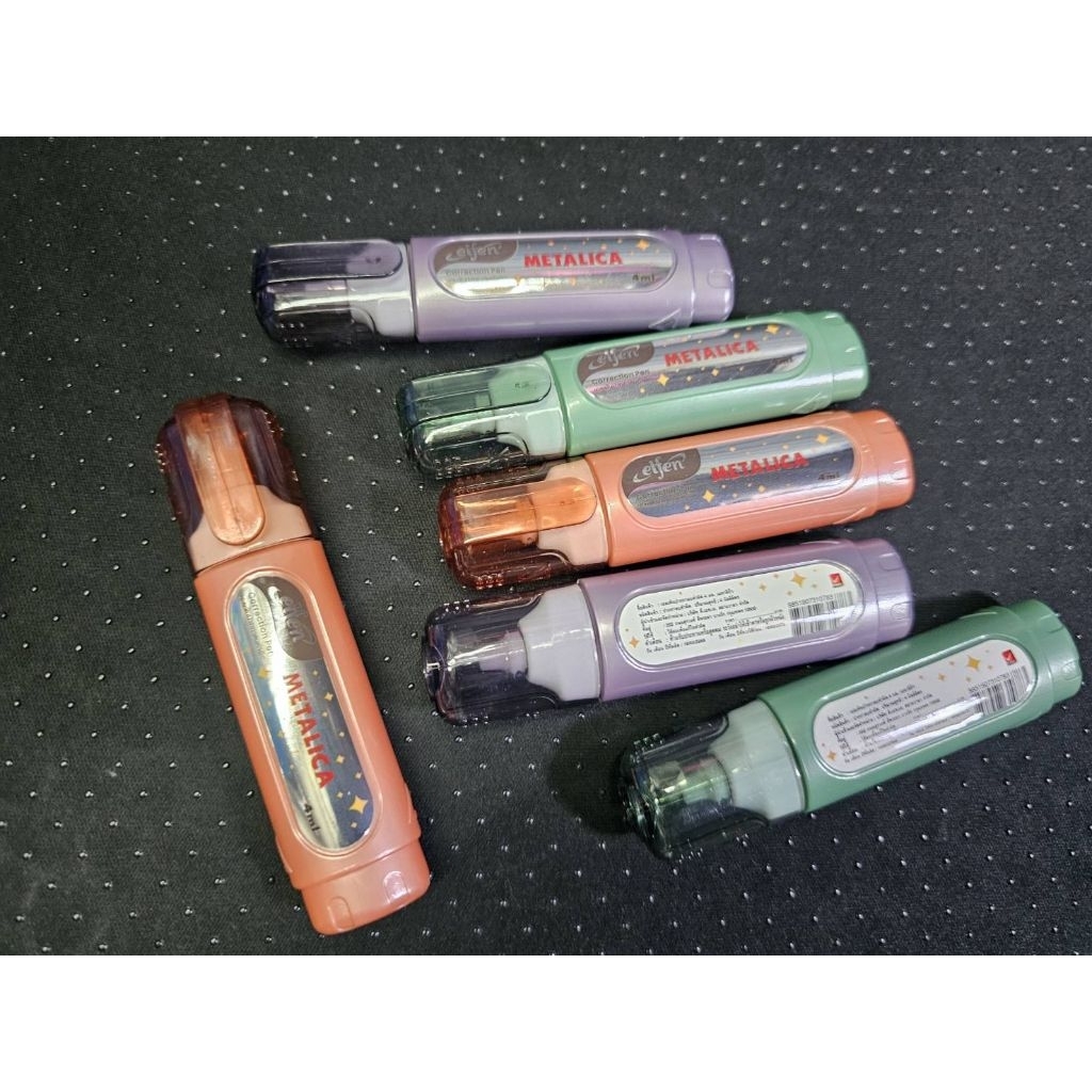 ลิควิดเปเปอร์ ลบคำผิดด้ามสีพาสเทล ของelfenรุ่น Metallicaขนาด4ml