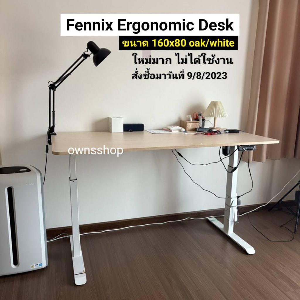 fennix Ergonomic Desk โต๊ะปรับระดับ โต๊ะทำงาน มือสอง ขนาด 160x80 ปรับระดับไฟฟ้า