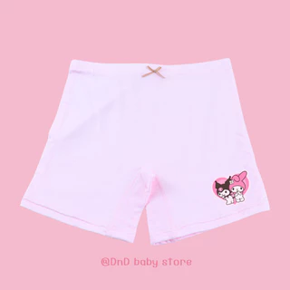 กางเกงซับในเด็กสีชมพู(รุ่นสลิม) กางเกงใน กันโป๊ ลายซานรีโอ้ sanrio ใส่สบาย ไม่เข้าวิน ขาไม่บาน 2-12ปี #กปชม