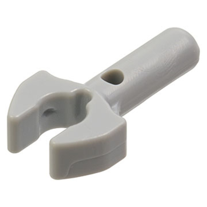 LEGO PART No: 48729b (ชิ้นส่วนเลโก้แท้) Bar 1L with Clip Mechanical Claw - Cut Edges and Hole on Side