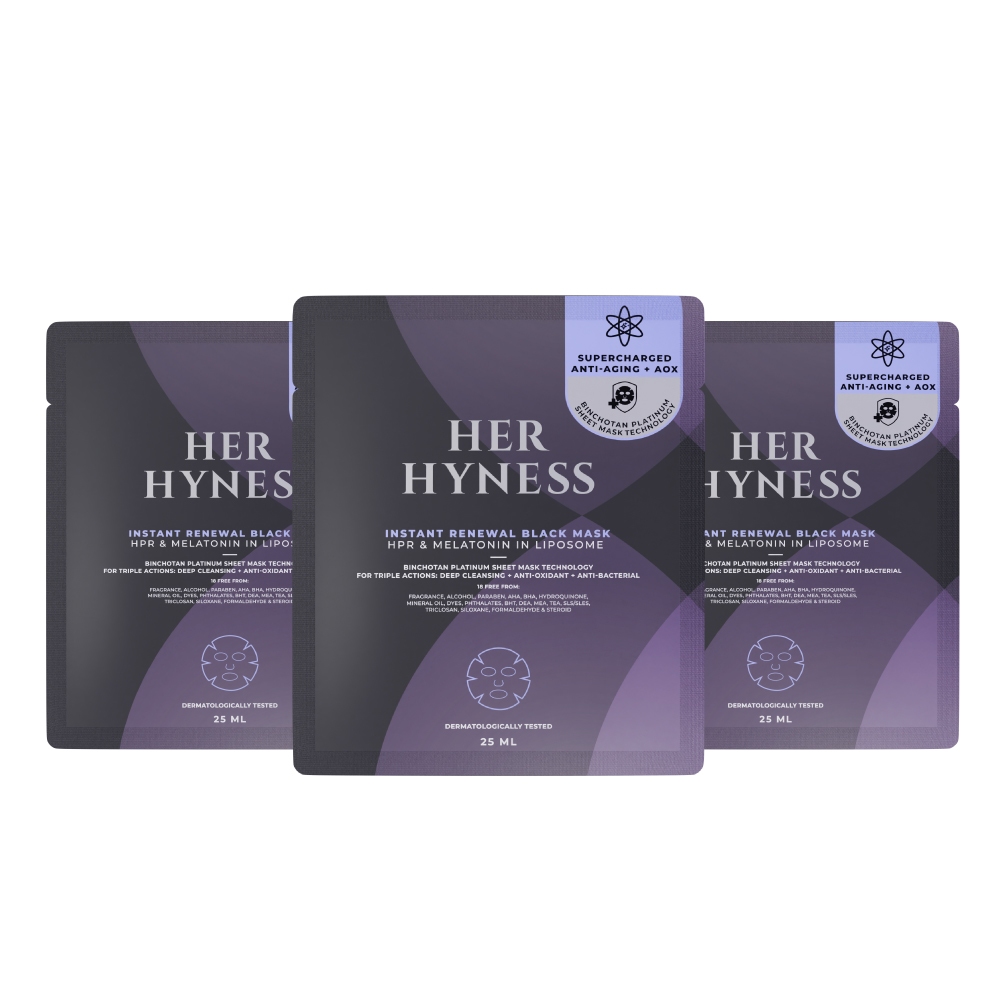HER HYNESS INSTANT RENEWAL BLACK MASK SHEET มาส์กดำผิวเด็ก ฟื้นฟูผิว ใน 40 นาที - รูปที่ 6