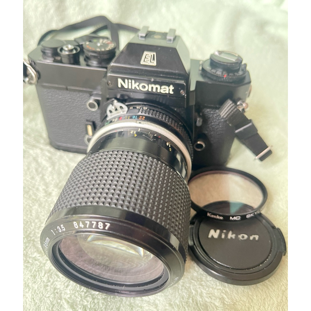 กล้องฟิล์ม   Nikomat EL พร้อมเลนส์ Nikon zoom  43-86 mm 1:3.5 แบรนด์แท้จากญี่ปุ่น สภาพดี