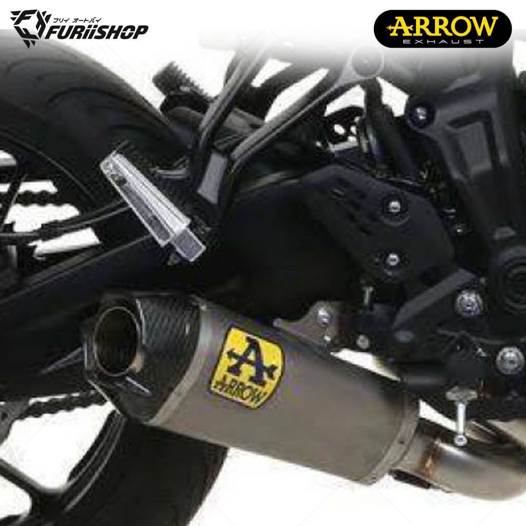 ท่อสูตร/ท่อแต่ง/ท่อไอเสีย Arrow Work Twist คอวน Titanium-Carbon  : for Yamaha YZF-R7 2021-2024