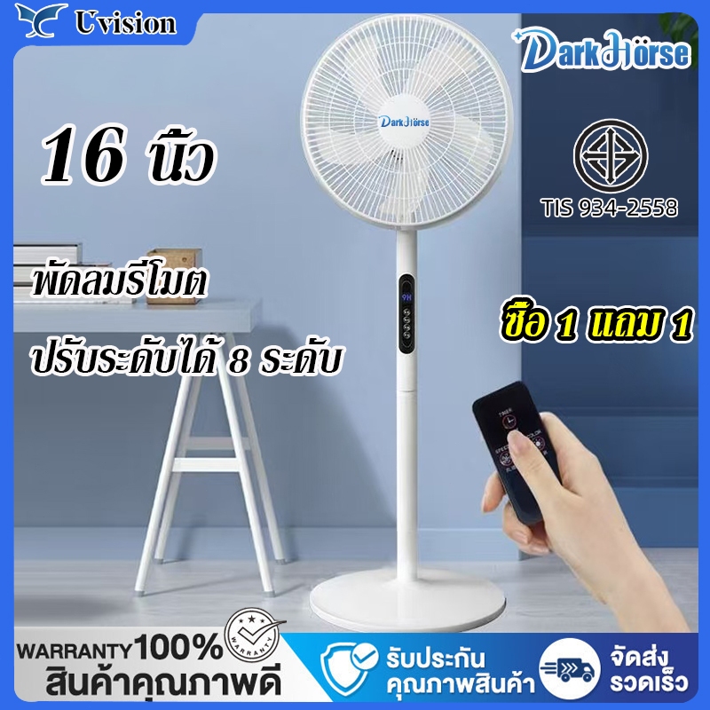พัดลมตั้งพื้น พัดลม 16นิ้ว พัดลมรีโมต ปรับระดับได้ 8 ระดับ เสียงเงียบ ใบมีด 5 ใบ Stand Fanฐานกลม พัดลมแรงสูง จัดส่งทันที
