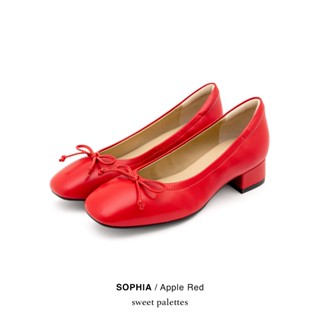 Sweet Palettes รองเท้าหนังแกะ Sophia Apple Red
