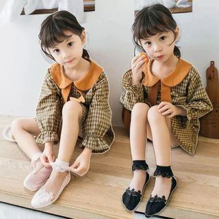 พร้อมส่ง ถุงเท้าเด็กผ้าลูกไม้ ถุงเท้าเจ้าหญิง ลูกไม้ใส