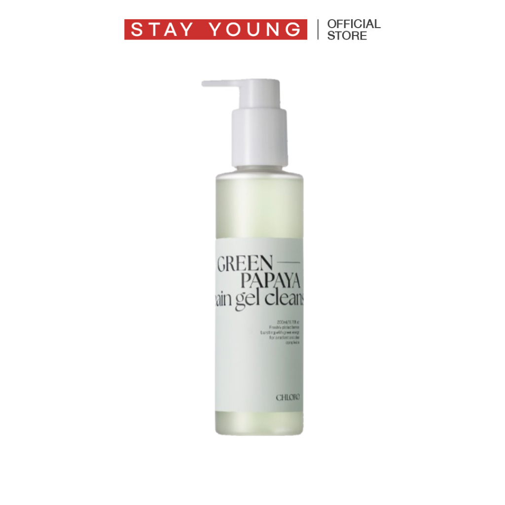 Chloro Green Papaya Papain Gel Cleanser คลอโร่ กรีน ปาปาย่า ปาเปน เจล คลีนเซอร์ 200ml
