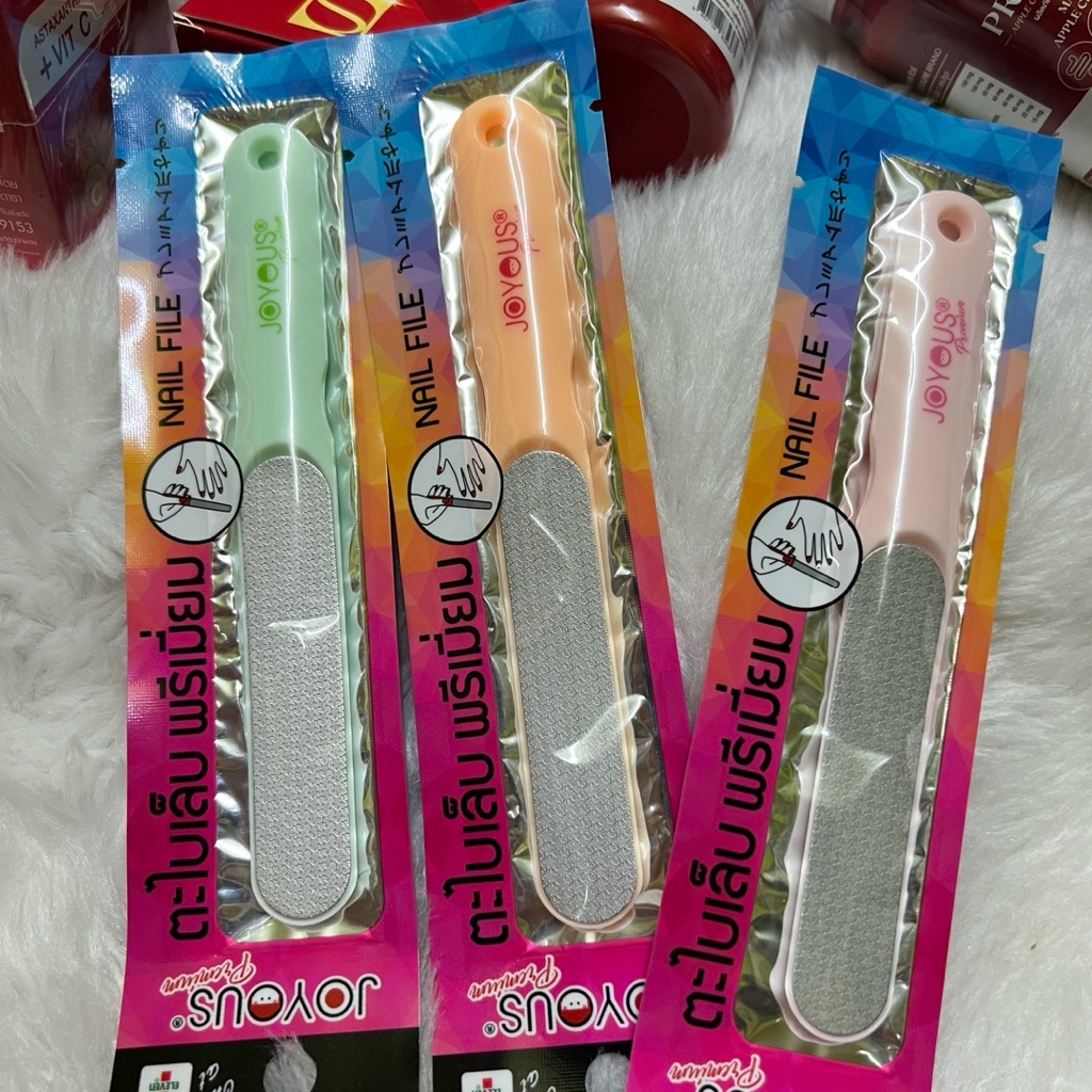 3 อัน ตะไบ รุ่น prevent clipping จอยออส nail file joyous brand shaping ใบกว้าง ทน ใช้งานสะดวก แต่งปล