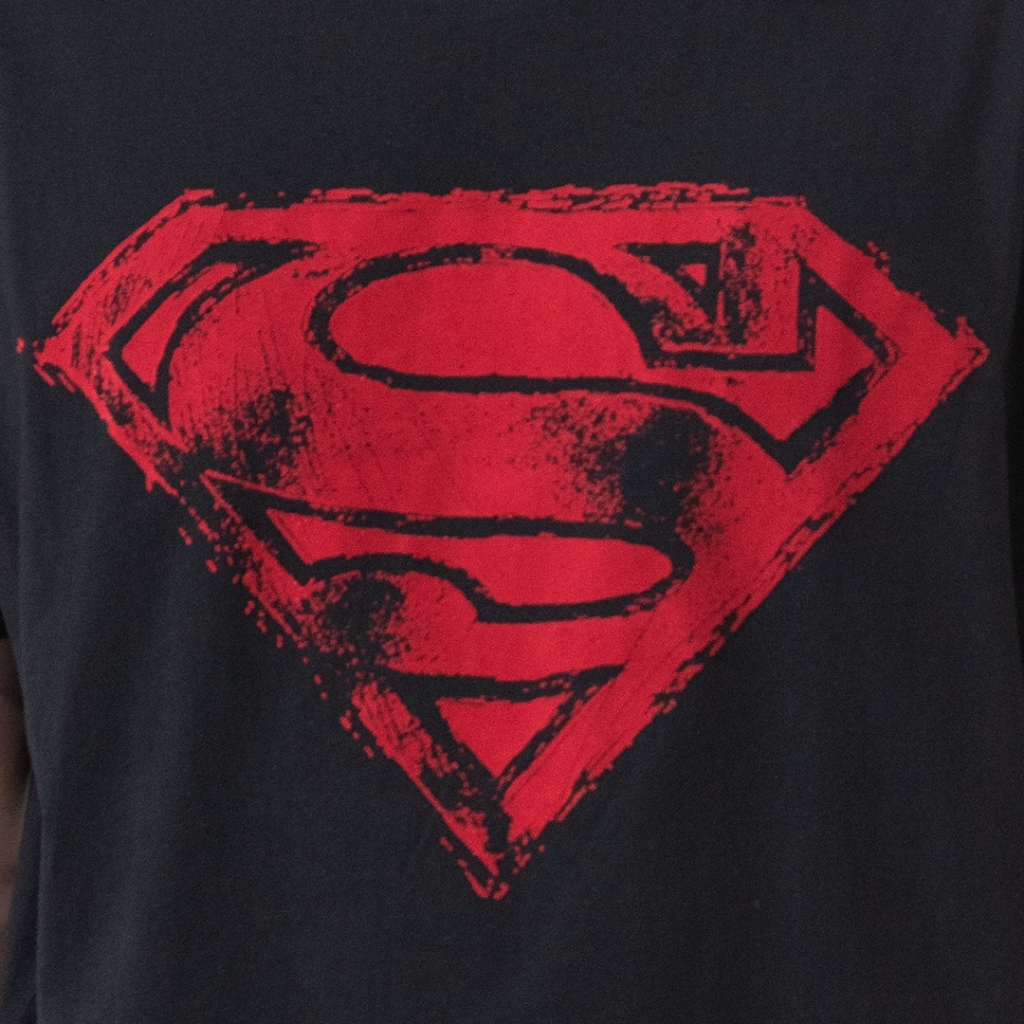 DOSH MEN'S T-SHIRTS SUPERMAN เสื้อยืดคอกลมผู้ชาย FSMT5231-BL (XS-2XL) - รูปที่ 5