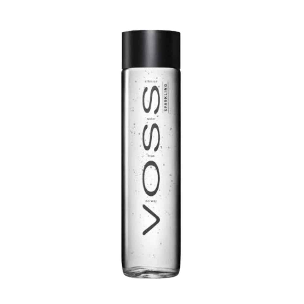 VOSS Sparkling Natural Mineral Water l วอสส์ น้ำแร่ขวดแก้วอัดก๊าซ นำเข้าจากนอร์เวย์ ขวด /  800ml.