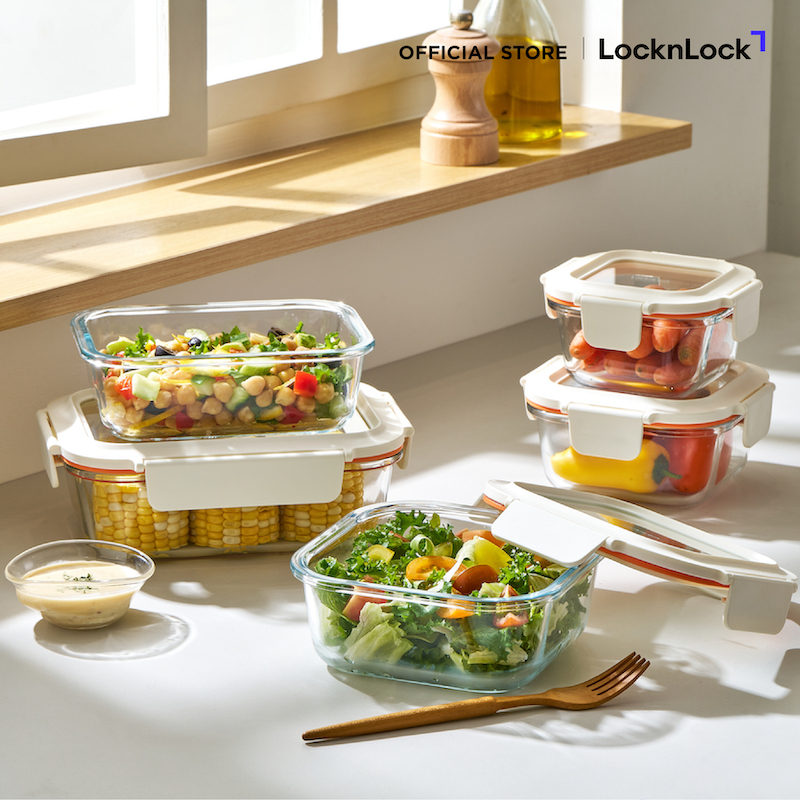 LocknLock The Cube กล่องใส่อาหาร  ความจุ 300ml. - 1000ml.  รุ่น THE CUBE