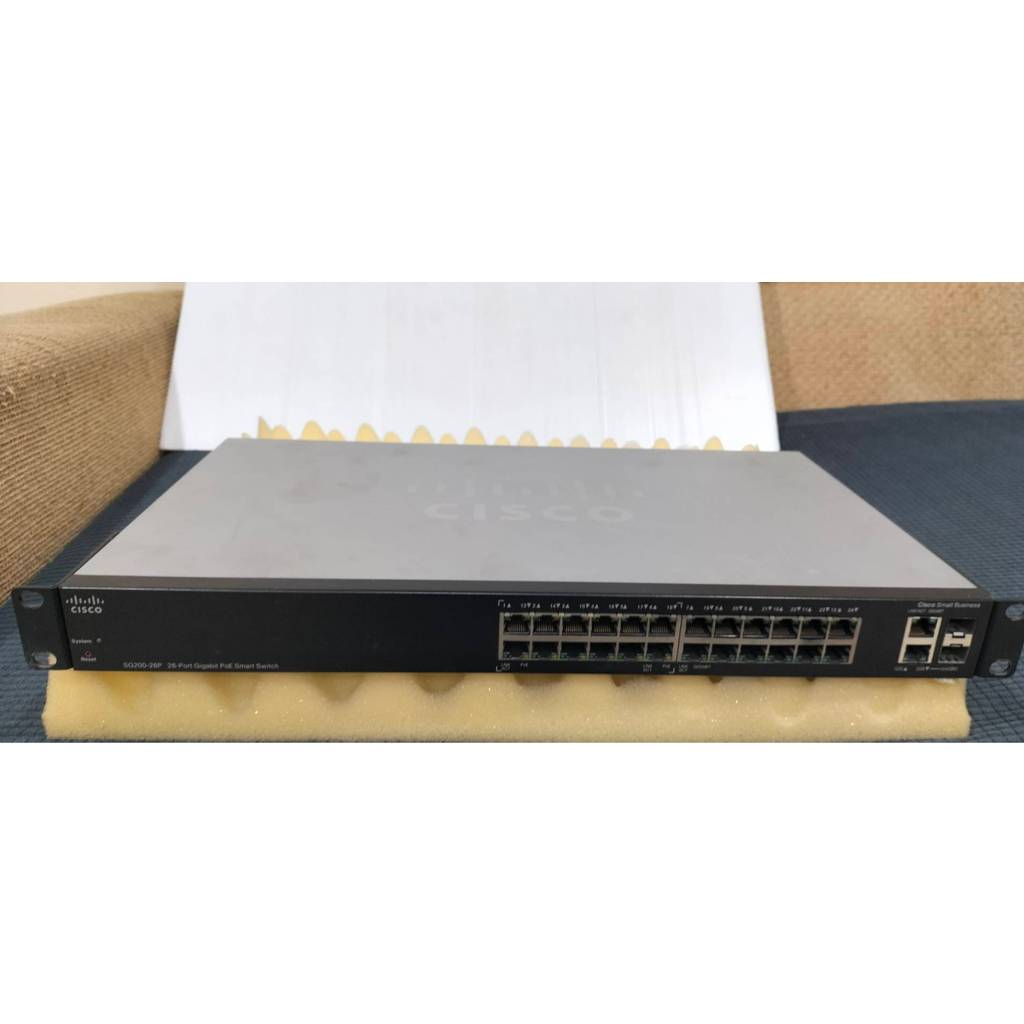 Cisco SG200-26P L2-Managed Switch 24 Port มือสอง พร้อมใช้งาน