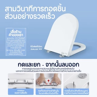 ฝาชักโครก ฝาชักโครกสวยๆ ชักโครก cotto ฝารองโถชักโครก รูปทรง V/U/O พร้อมส่ง