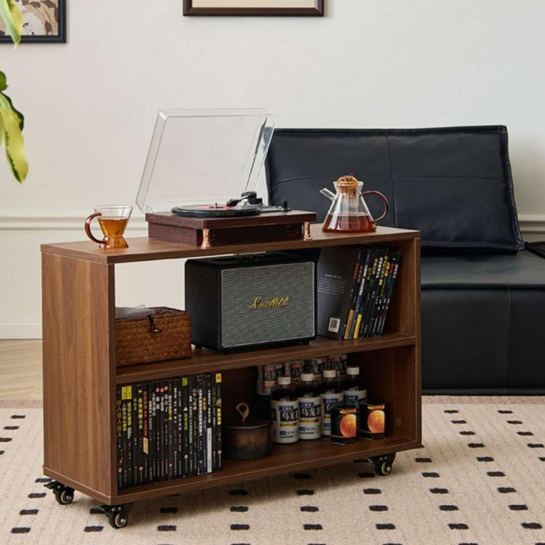 💢💢ห้องนั่งเล่นโซฟาสไตล์อเมริกันวินเทจด้านข้างโต๊ะกาแฟมือถือตู้เก็บของอเนกประสงค์สำหรับรถเข็นขนาดเล็ก - รูปที่ 6