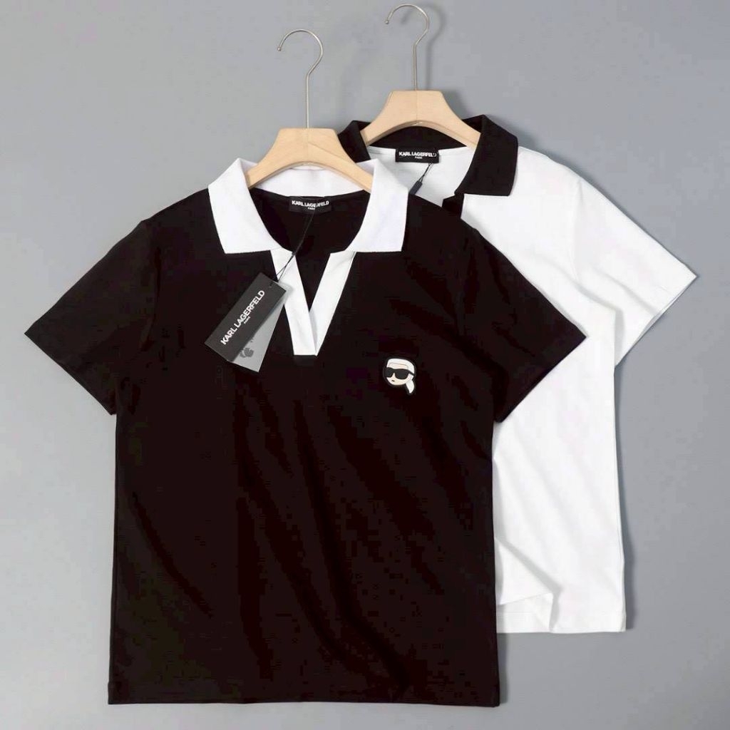 K.ARL LAGERFELD  เสื้อยืดคอปก POLOมี 2 สี ขาว/ ดำ