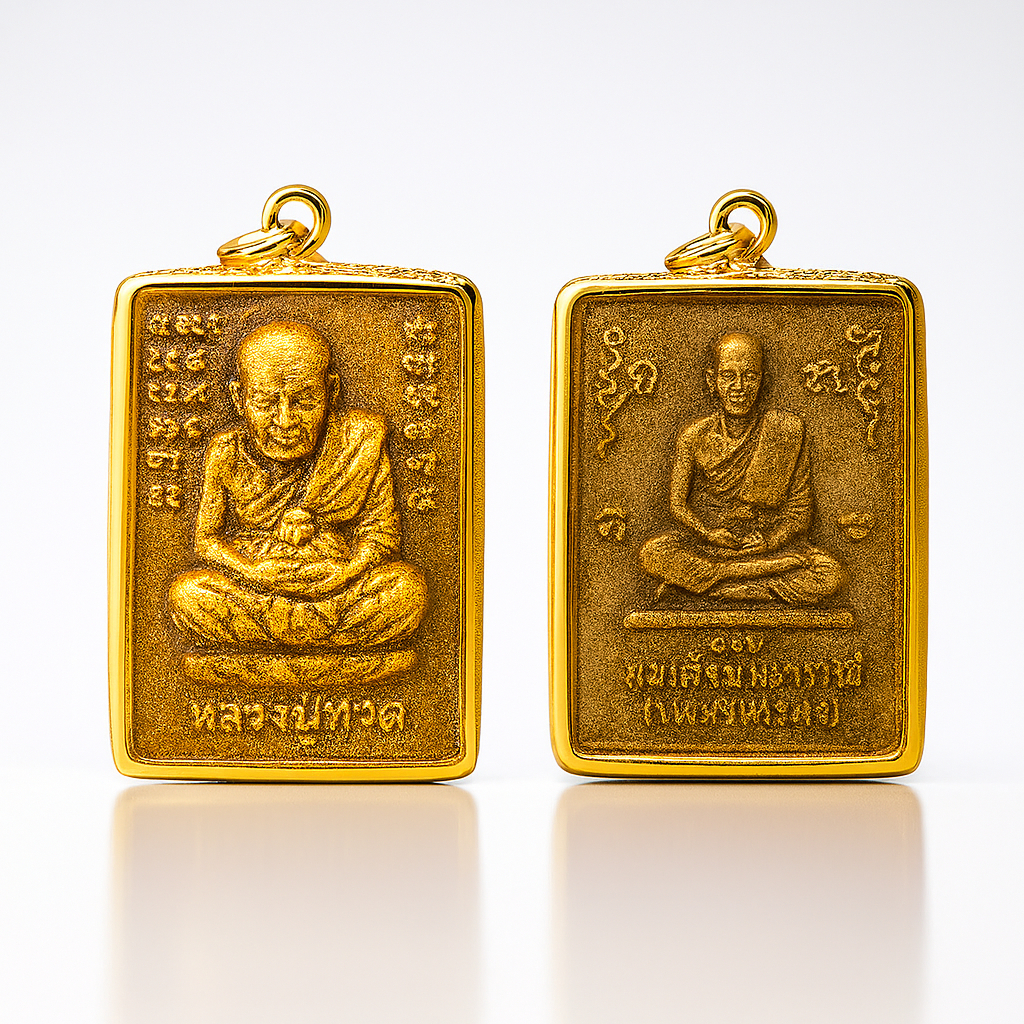 !!!ขายดี!!! ปู่ทวด พระเครื่อง หลวงปู่ทวด 3x5 ซม กรอบไมครอน เกรด A+ ด้านหลังสมเด็จโต หลวงปู่ทวดวัดช้า