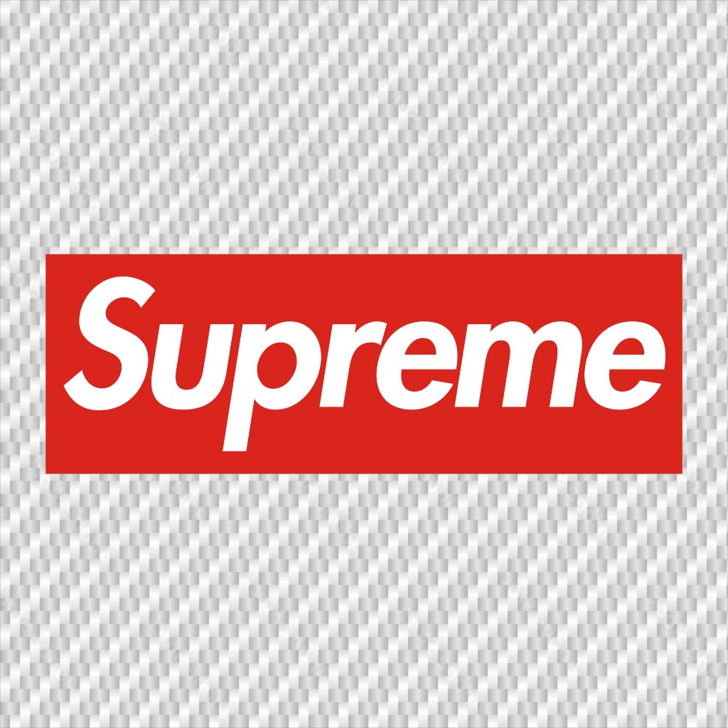 supreme สติกเกอร์  พีวีซีกันน้ำ ขนาด 4.3 x 12.5 cm ราคชิ้นละ 19 บาท  เป็นงานตัดไดคัท **ไม่ใช่งานพิมพ์**
