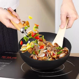 กระทะก้นลึก หม้อทอด กระทะผัด มี 3 ขนาดให้เลือก Non-stick Pot สำหรับทอดและผัด 20/24/28cm ไม่เป็นสนิบง่าย มีที่จับ