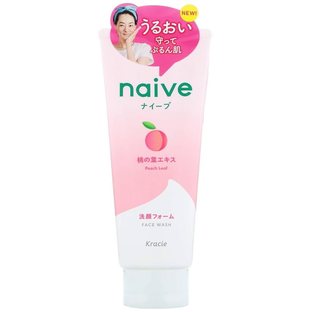 Naive makeup removal face wash foam peach 200g นาอิฟ เมคอัพ รีมูฟเวล เฟส วอช โฟม (พีช) 200 กรัม